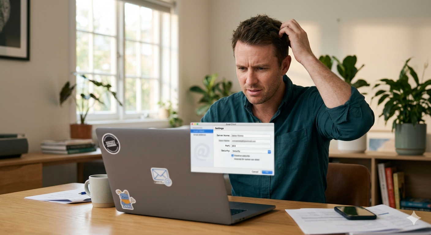 iinet pop3 mail server settings problem