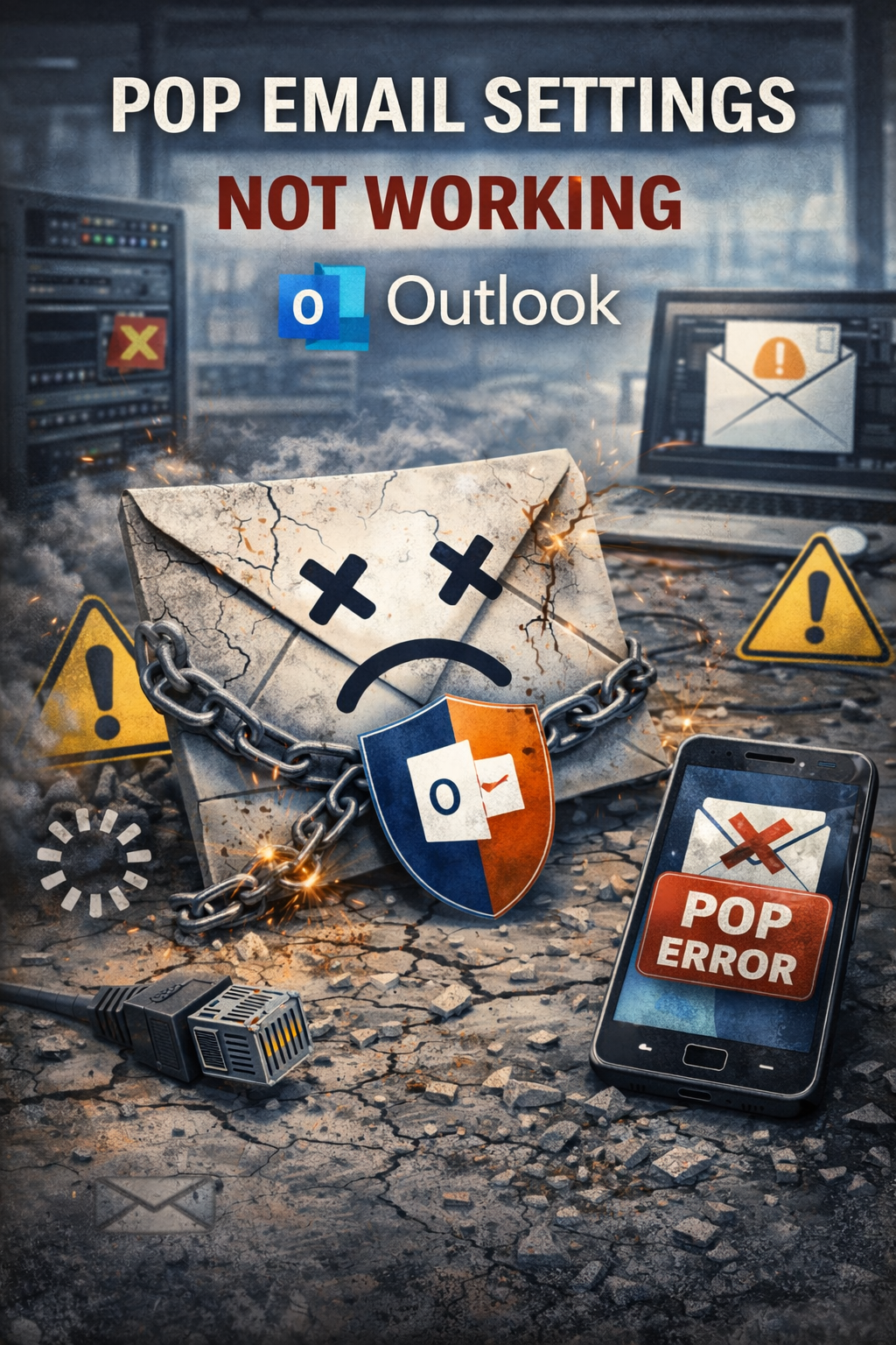 pop email settings not working outlook.