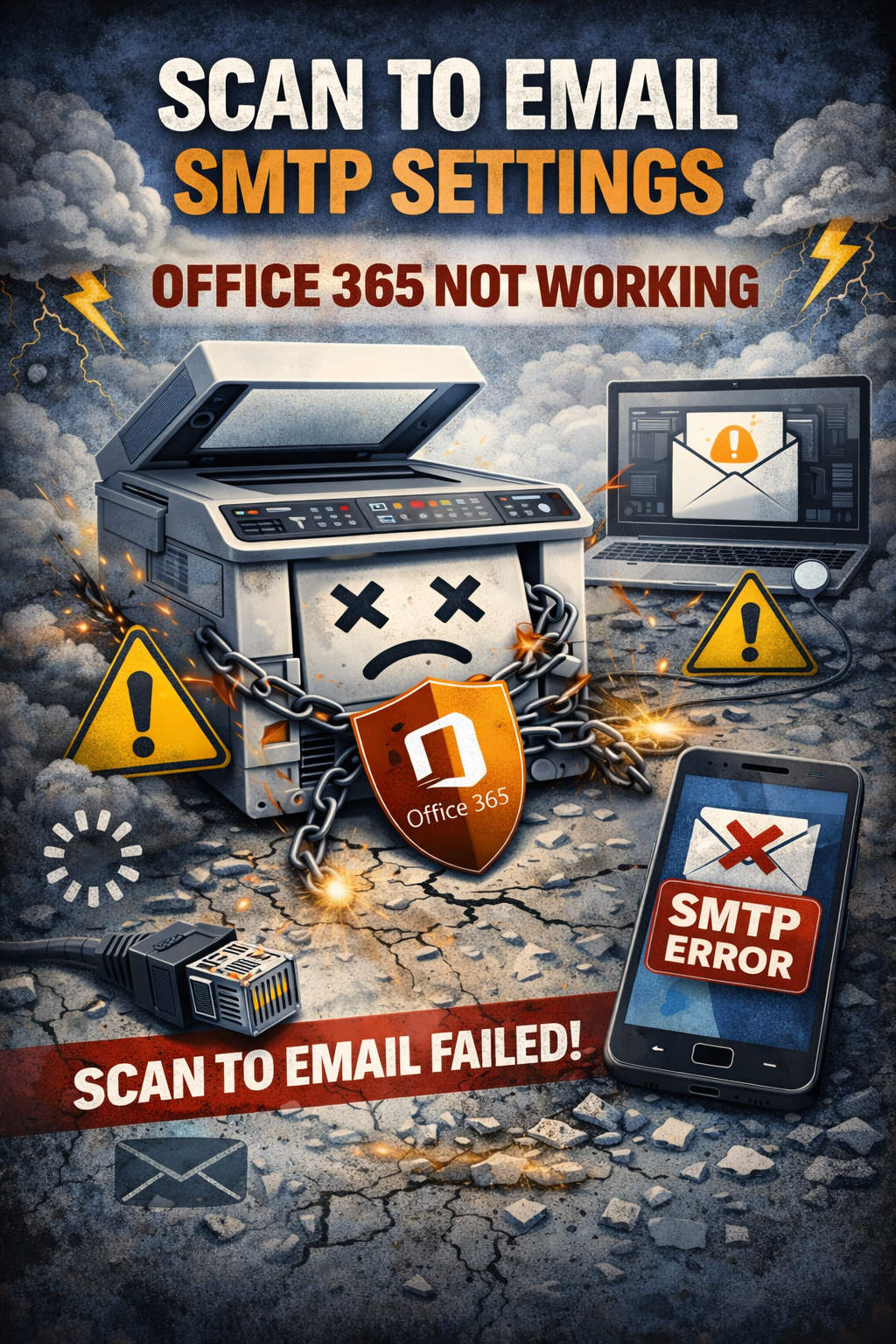 scan to email smtp settings office 365 not working